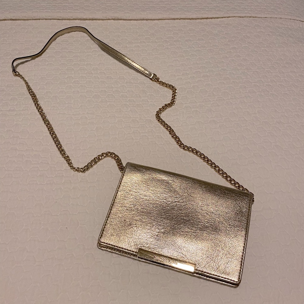 Michael Kors Gold Clutch